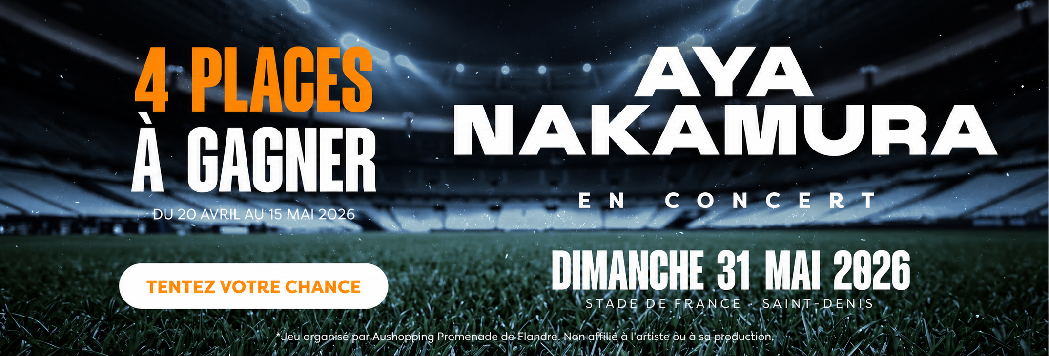 jeu concours aushopping promenade de flandre aya nakamura