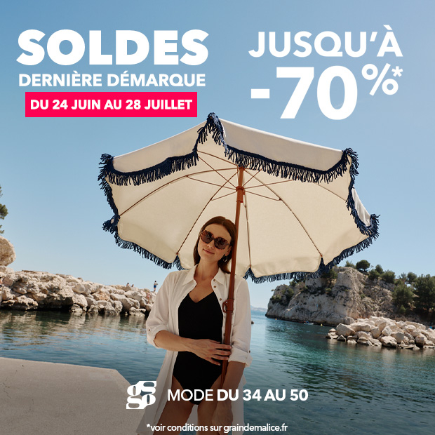 Dernière démarque des Soldes chez Grain de Malice : jusqu'à -70%*